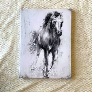 Horse painted picture (ADD ON! COMES WITH FLOWER DECOR!)